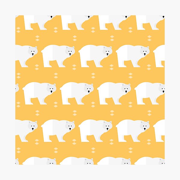 Item preview, Polar bears on yellow designed and sold by reneesillus.