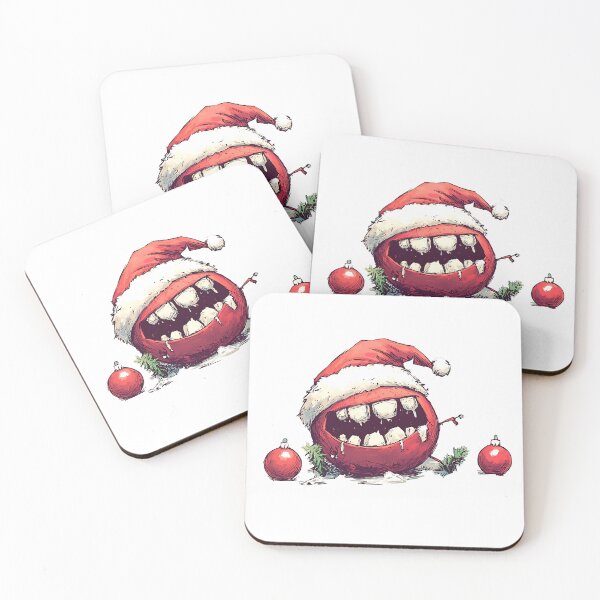 Item preview, Funny Scary Christmas Ornament – Creepy and funny Christmas bauble illustration | Holiday Monster Art designed and sold by PAPERGEI Studio.