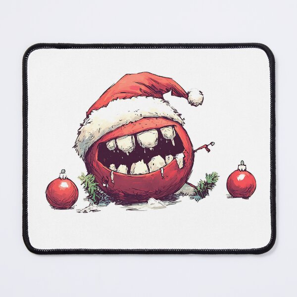 Item preview, Funny Scary Christmas Ornament – Creepy and funny Christmas bauble illustration | Holiday Monster Art designed and sold by PAPERGEI Studio.