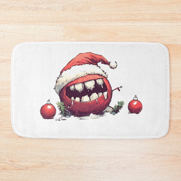 Item preview, Funny Scary Christmas Ornament – Creepy and funny Christmas bauble illustration | Holiday Monster Art designed and sold by PAPERGEI Studio.