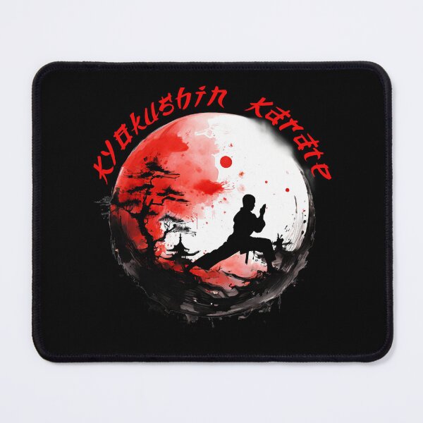 Item preview, Kyokushin Karate Spirit - Red Moon High Kick Aesthetic Art & Gifts designed and sold by KArtcore.