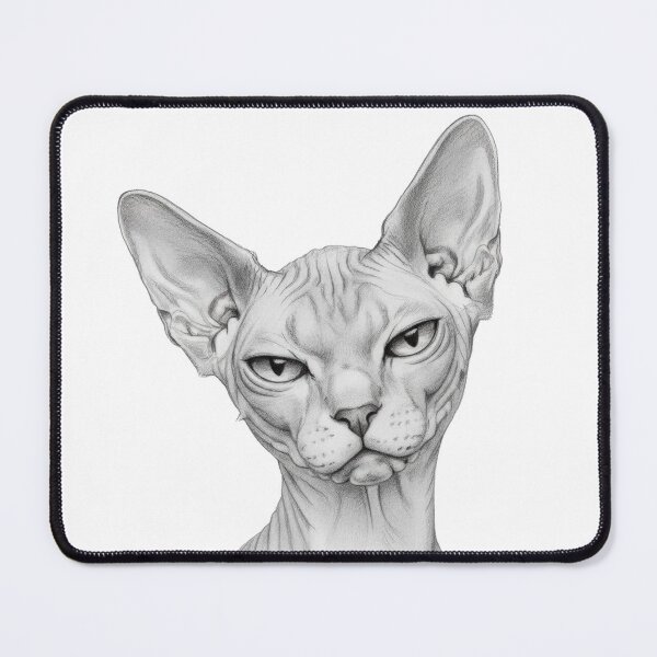 Item preview, Witch’s Supervisor – Sphynx Cat Illustration designed and sold by NewOldArtsy.