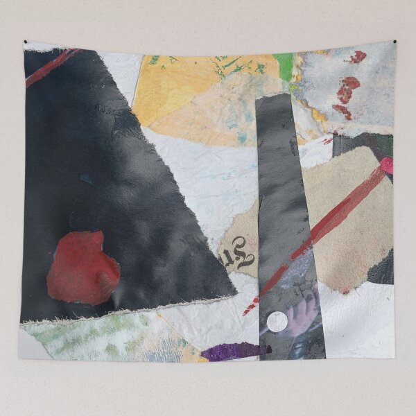Item preview, Art Print & More: Abstract Collage of Paper Fragments – Poetic Miniature Series – 267 Crocru | Annette Kunow designed and sold by KunowArtShop.