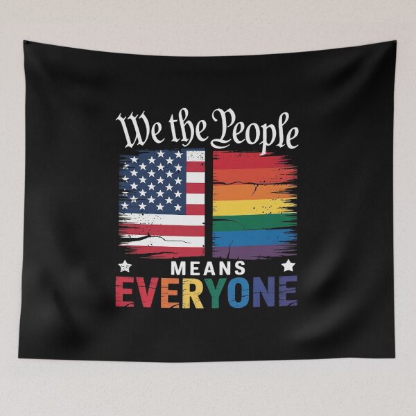 Item preview, We The People Means Everyone US Constitution LGBT Pride  designed and sold by MyzoToyota.