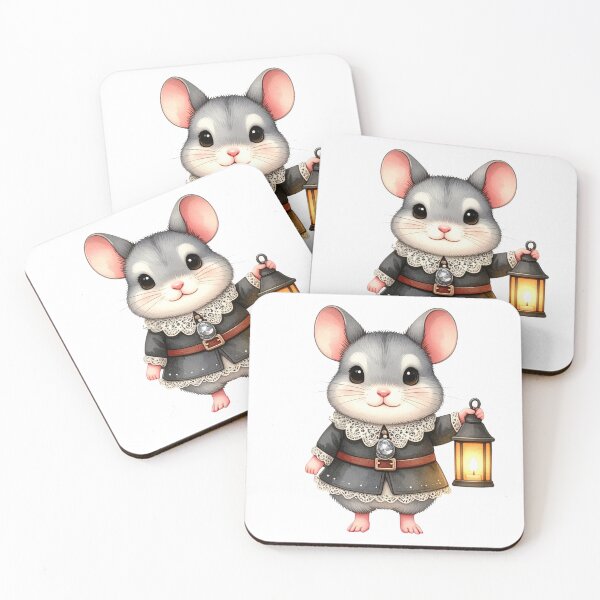 Item preview, Cute Mouse Explorer with Lantern in Vintage Black Outfit designed and sold by takeng07.