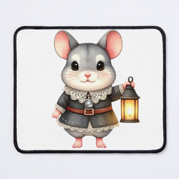 Item preview, Cute Mouse Explorer with Lantern in Vintage Black Outfit designed and sold by takeng07.