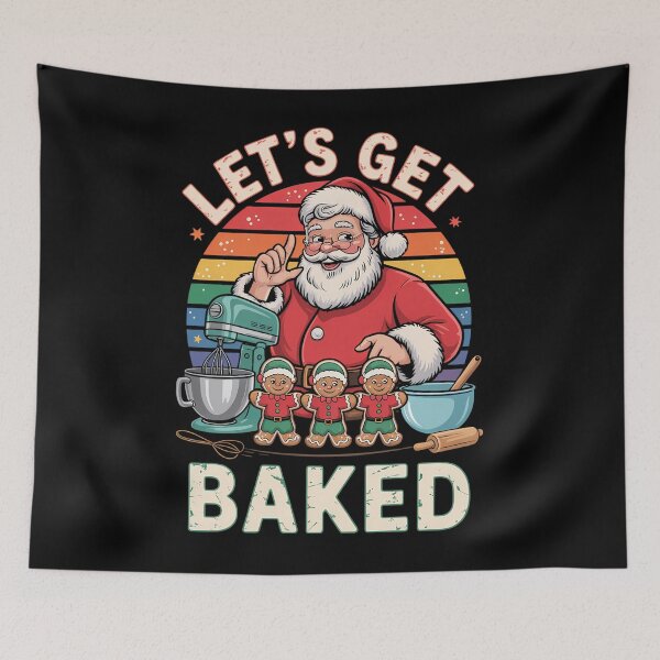 Item preview, Baking Xmas Santa Baker Gingerbreads designed and sold by ScottieBode.