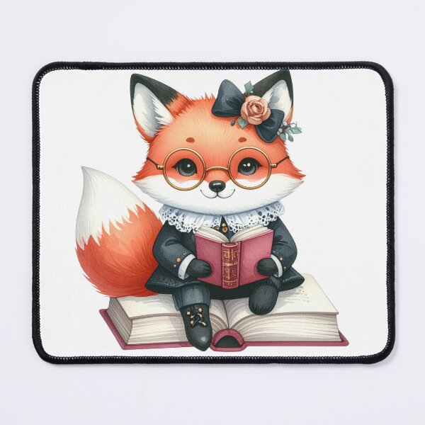Item preview, Intelligent Fox Reading Book in Vintage School Uniform designed and sold by takeng07.
