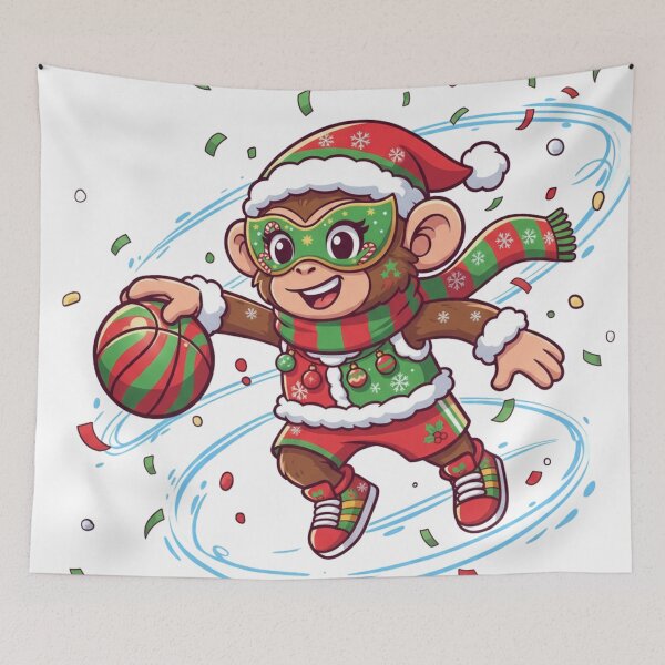 Item preview, Christmas Dribbling Female Monkey Mascot designed and sold by MoBoCH.