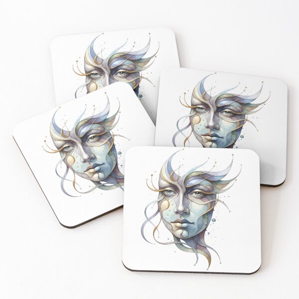 Item preview, Ethereal Watercolor Mask Portrait designed and sold by dreephic22.