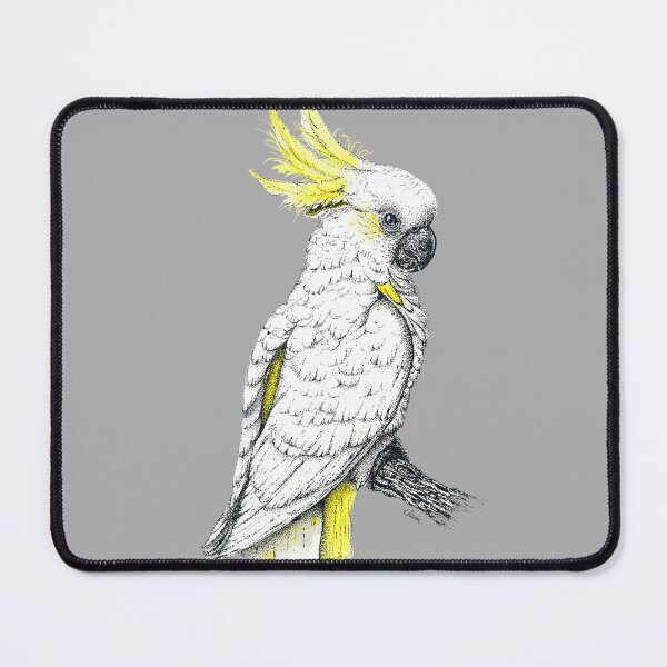 Item preview, Sulphur-Crested Cockatoo in Sunshine – Pointillism & Watercolour designed and sold by Sam Morton - Heart Art.