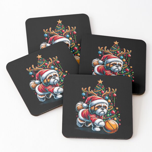 Item preview, Funny Santa Shih Tzu Dog Play Basketball Christmas designed and sold by JosephineEdith1.