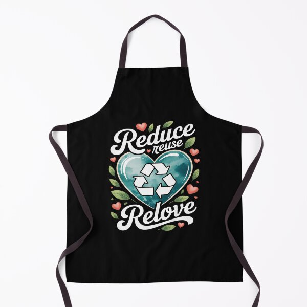 Item preview, Reduce Reuse Relove Eco Earth Heart Graphic designed and sold by SnackPAC.