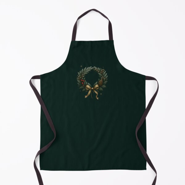 Item preview, Winter Botanical Wreath – Frosted Fern, Pinecone & Golden Ribbon Illustration designed and sold by MalgoRys.