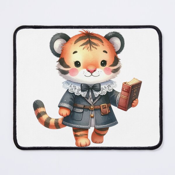 Item preview, Adorable Tiger Cub Scholar Holding Book in Vintage Coat designed and sold by takeng07.