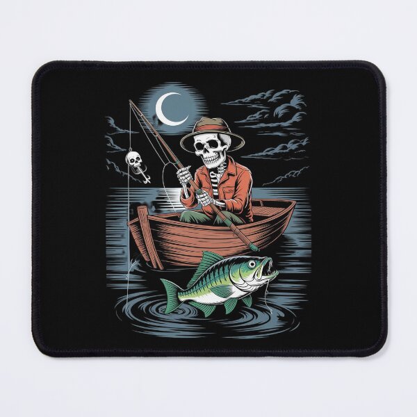 Item preview, Reel Halloween Scared Fishing Skeleton Fisherman designed and sold by SnackPAC.