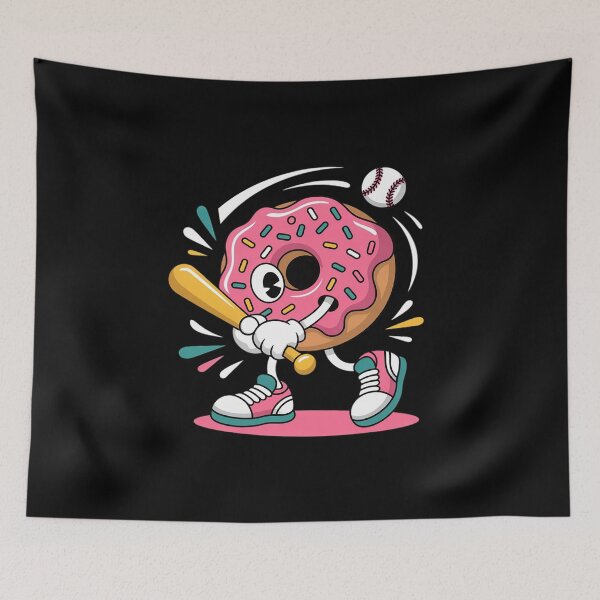 Item preview,  Donut Playing Baseball Food Champ Sports Donut  designed and sold by PowAcademy.