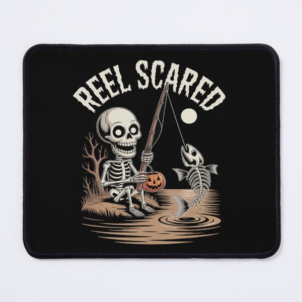 Item preview, Reel Scared Halloween Fishing Funny Skeleton Fisherman Bass designed and sold by SnackPAC.