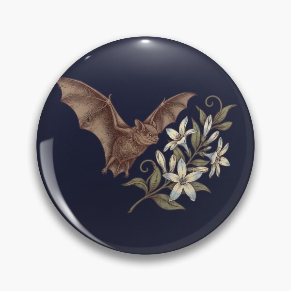 Item preview, Vintage Little Brown Bat Night Blossoms designed and sold by BirdsnStuff.