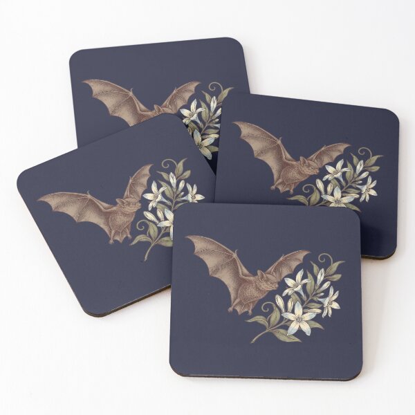 Item preview, Vintage Little Brown Bat Night Blossoms designed and sold by BirdsnStuff.
