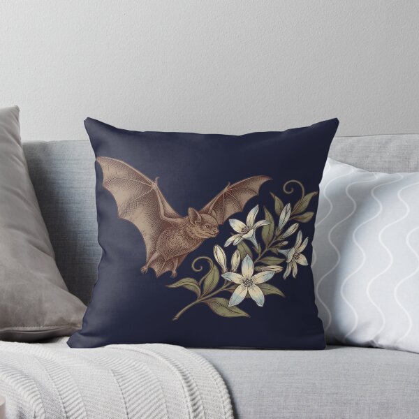 Item preview, Vintage Little Brown Bat Night Blossoms designed and sold by BirdsnStuff.