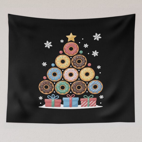 Aperçu de l'œuvre Donuts, guirlandes lumineuses pour sapin de Noël, pyjamas de Noël pour garçons, enfants et filles créée et vendue par KonstanKoraner.