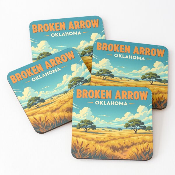 Item preview, Broken Arrow, Oklahoma: Vintage-Style Painterly Travel Poster designed and sold by LSVart.
