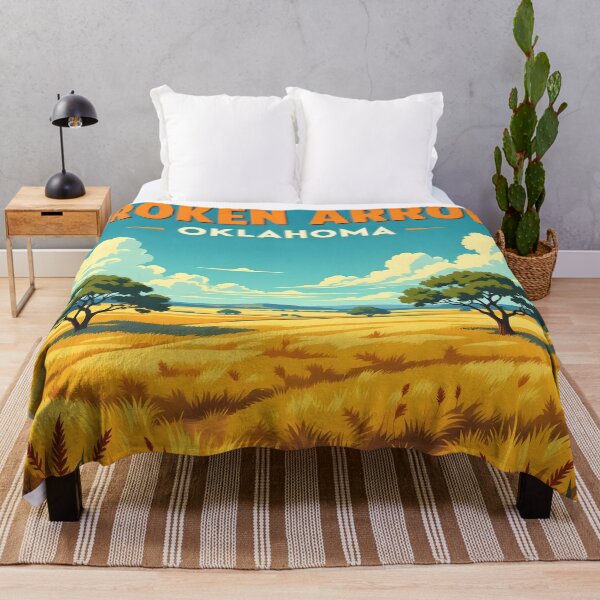 Item preview, Broken Arrow, Oklahoma: Vintage-Style Painterly Travel Poster designed and sold by LSVart.
