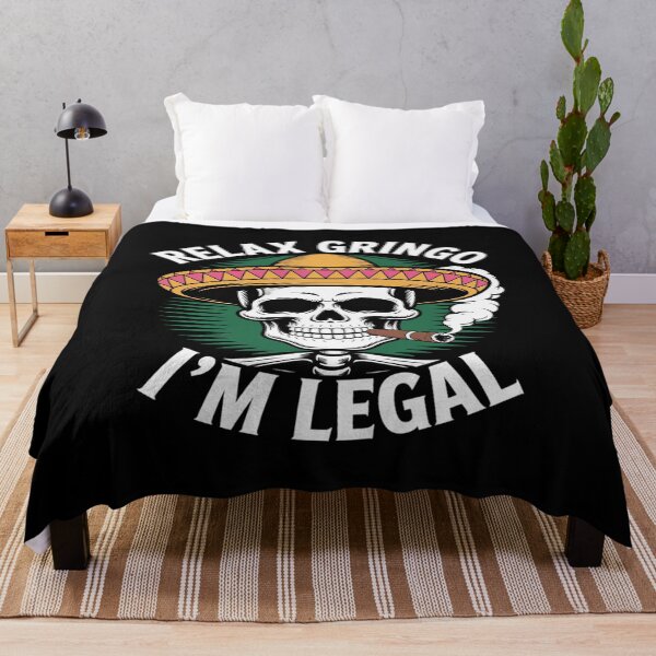 Item preview, Relax Gringo I'm Legal Mexico Pride Funny Mexican Skeleton designed and sold by LittleDame.