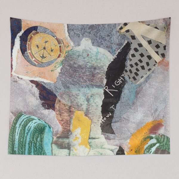Item preview, Art Print & More: Abstract Collage in Green, Yellow and Black – Poetic Miniature Series – 289 Solites | Annette Kunow designed and sold by KunowArtShop.