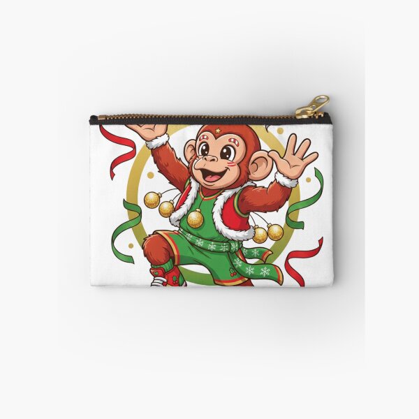 Item preview, Cute Xmas Monkey Basketball Player - Holiday Layup Cartoon designed and sold by MoBoCH.