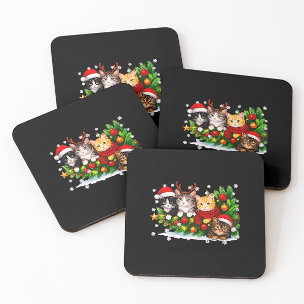 Item preview, Funny Cute Cat Crew Santa Hat Christmas Xmas  designed and sold by WayTBeenkenArt.