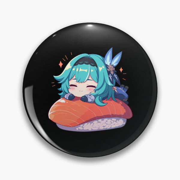 Item preview, Game Chibi Sushi Nigiri Eula Genshin Impact Kawaii designed and sold by CarlosBender.