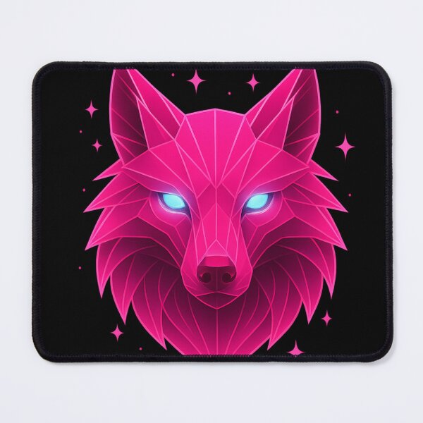 Item preview, Neon Pink Fox | Cyberpunk Geometric Animal Art | Glowing Polygon Fox Head | Vaporwave Bright Pink Illustration designed and sold by GoldenDreamGallery.
