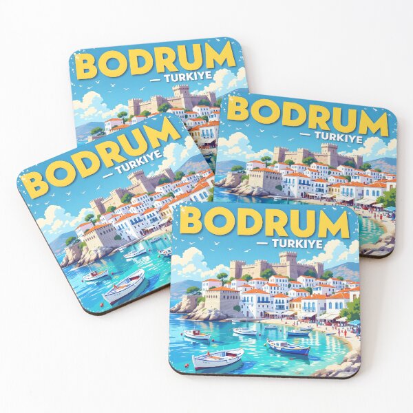Item preview, Bodrum, Turkey: Vintage-Style Painterly Travel Poster designed and sold by LSVart.