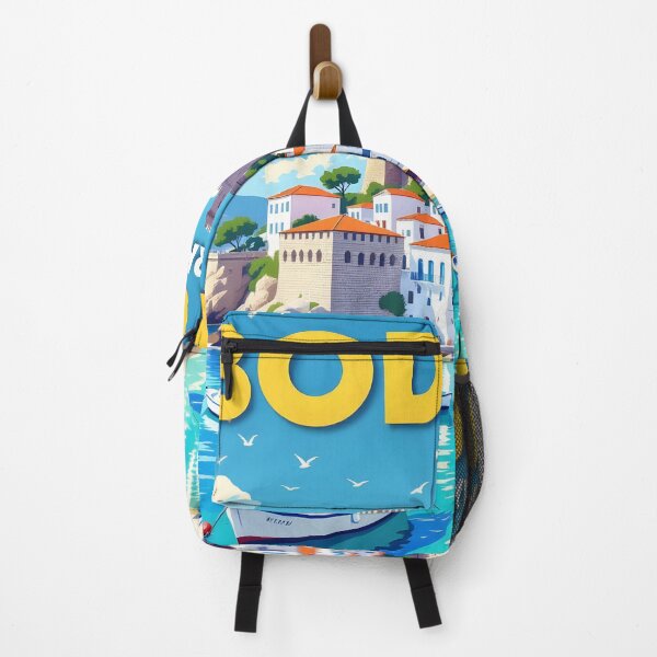 Item preview, Bodrum, Turkey: Vintage-Style Painterly Travel Poster designed and sold by LSVart.