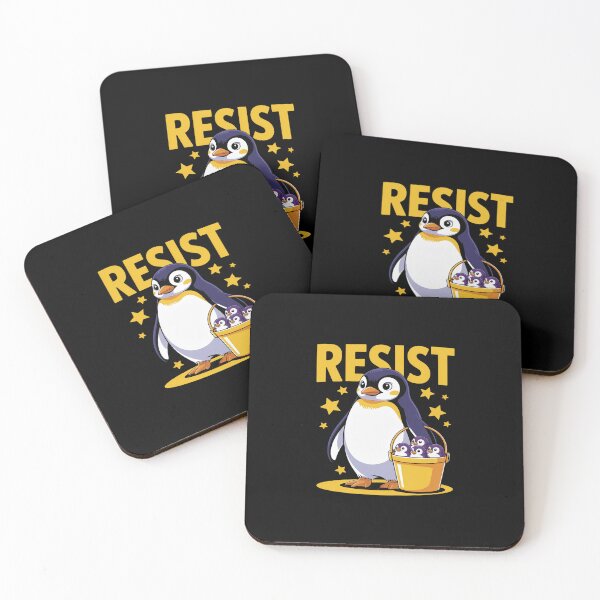 Item preview, Resist Penguins Subtle Protest with Heard Island designed and sold by LittleDame.