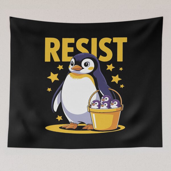 Item preview, Resist Penguins Subtle Protest with Heard Island designed and sold by LittleDame.