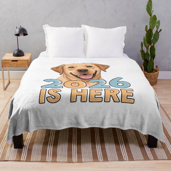 Item preview, Labrador Smile – Happy Puppy Saying 2026 Is Here designed and sold by MuniraWearify.