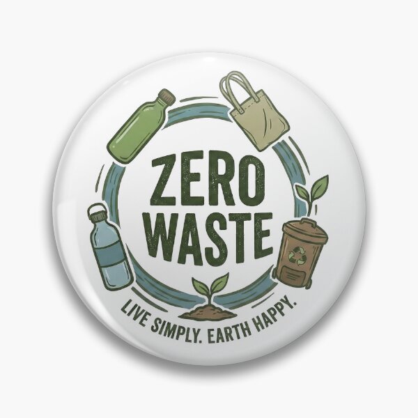 Item preview, Zero Waste Living Shirt, Eco-Friendly Lifestyle Tee, Sustainable Minimalist Design, Green Planet Awareness T-Shirt designed and sold by Rida Faiz.