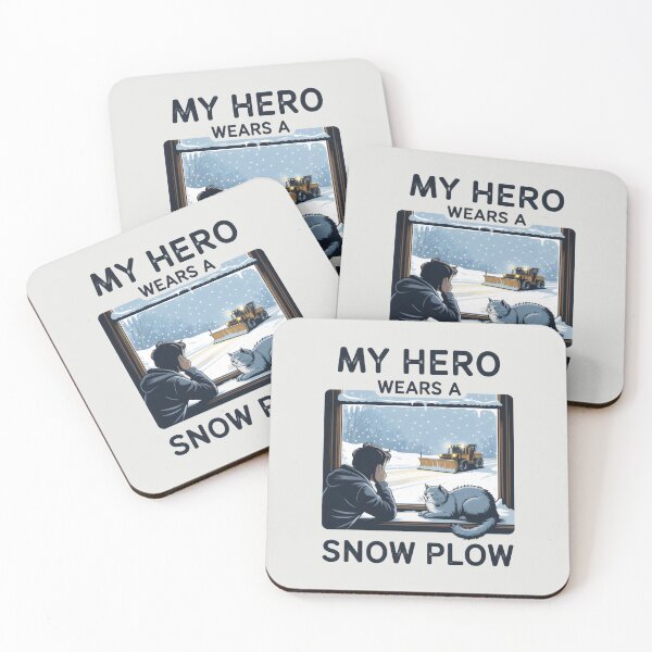 Item preview, My Hero Wears a Snow Plow Winter Appreciation Window Scene Design designed and sold by SplashTastic.