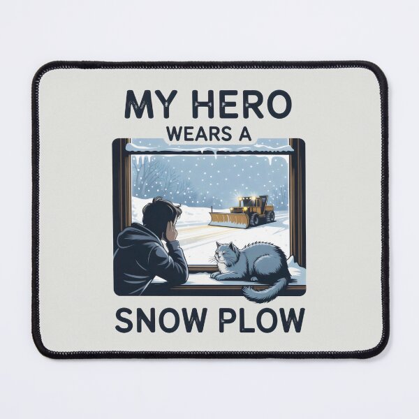 Item preview, My Hero Wears a Snow Plow Winter Appreciation Window Scene Design designed and sold by SplashTastic.
