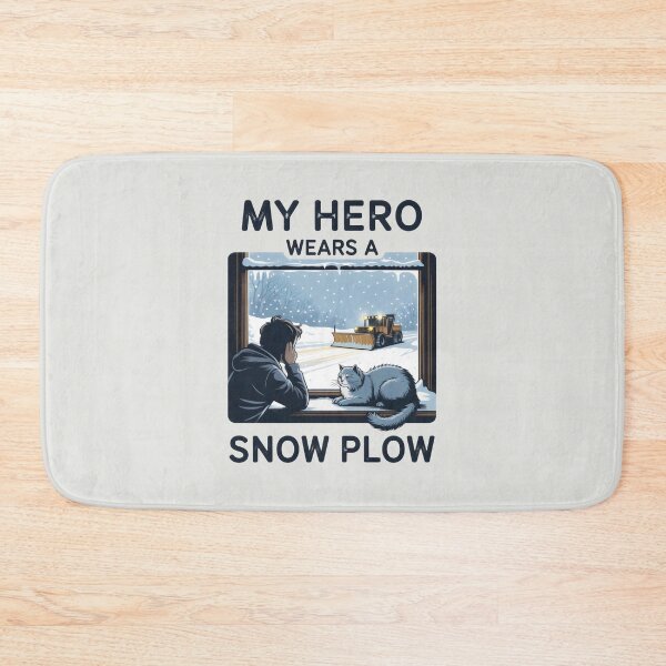 Item preview, My Hero Wears a Snow Plow Winter Appreciation Window Scene Design designed and sold by SplashTastic.