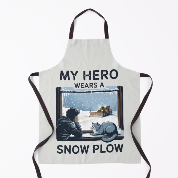 Item preview, My Hero Wears a Snow Plow Winter Appreciation Window Scene Design designed and sold by SplashTastic.