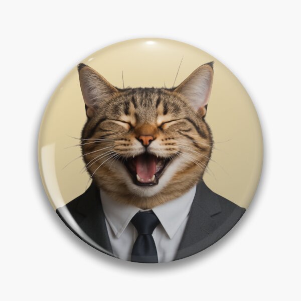 Item preview, Funny Business Cat in Suit – Smiling Boss Cat Aesthetic Design designed and sold by LiLeDesigns.