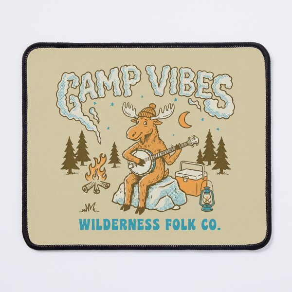 Item preview, Camp Vibes Moose Banjo - Wilderness Folk Co. Outdoor Art designed and sold by AwesomeBeyondLimits.