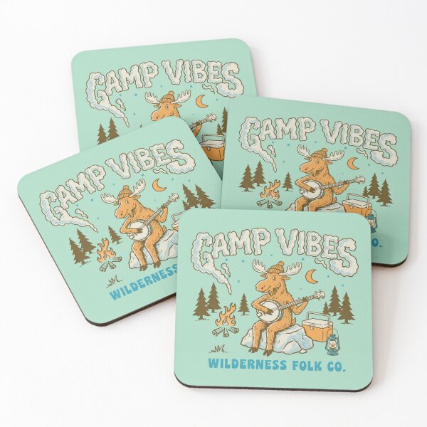 Item preview, Camp Vibes Moose Banjo - Wilderness Folk Co. Outdoor Art designed and sold by AwesomeBeyondLimits.