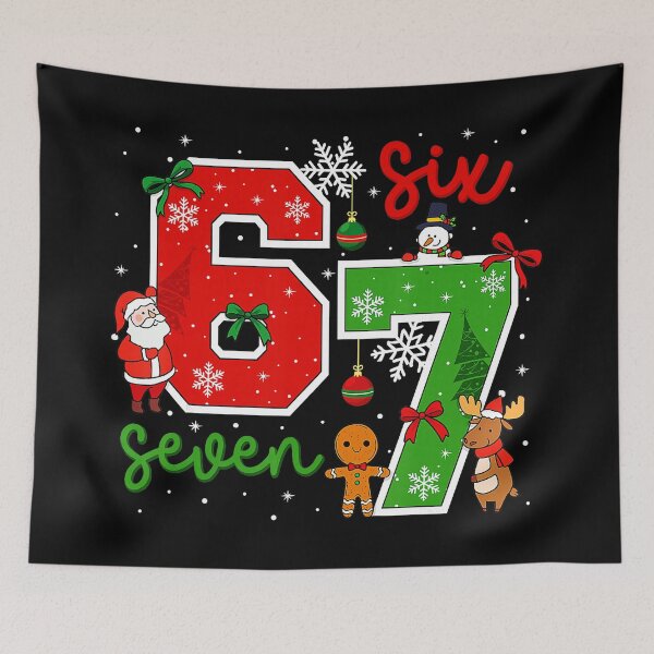 Item preview, 67 Six Seven 6 7 Meme Custome Couple Christmas Matching TShirt designed and sold by gladysenglish.