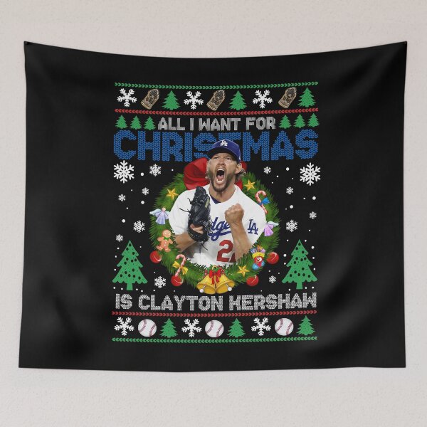 Item preview, Clayton Kershaw Christmas Baseball designed and sold by HappyHedgeTees.