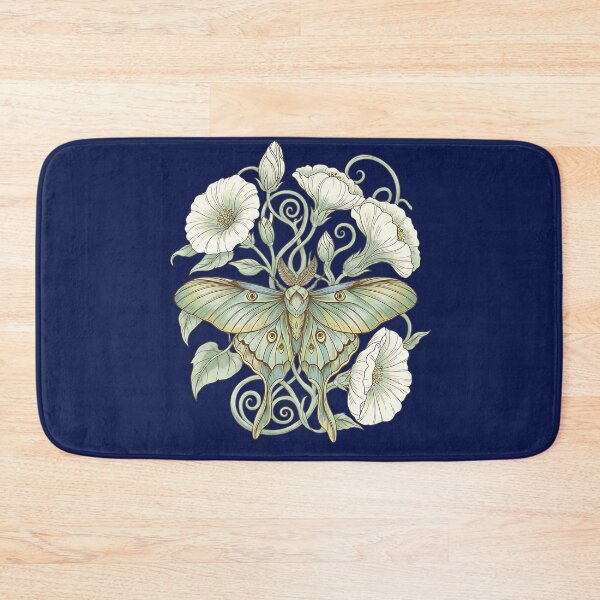 Item preview, Luna Moth with Pale Moonflowers Design designed and sold by BirdsnStuff.